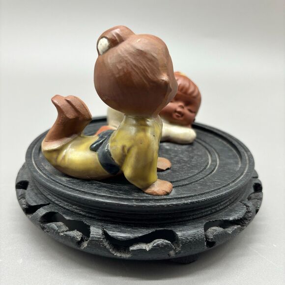 Vintage Seto Craft Stoneware Figurines Japanese Pottery Redware Terracotta Girls - Picture 5 of 10